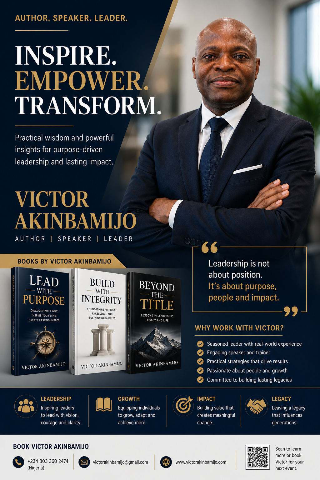 Victor Akinbamijo author speaker leader